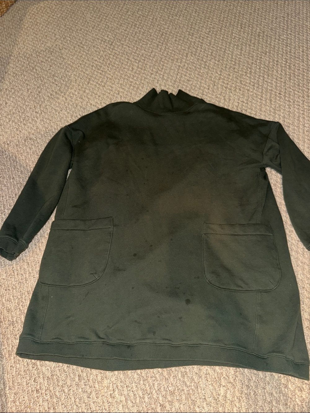 Pomander Place Dark Green Lightweight Pullover Jacket with Patch Pockets